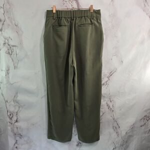 Quince Pants Womens 8 Green Straight Leg Office Professional Elastic High Rise